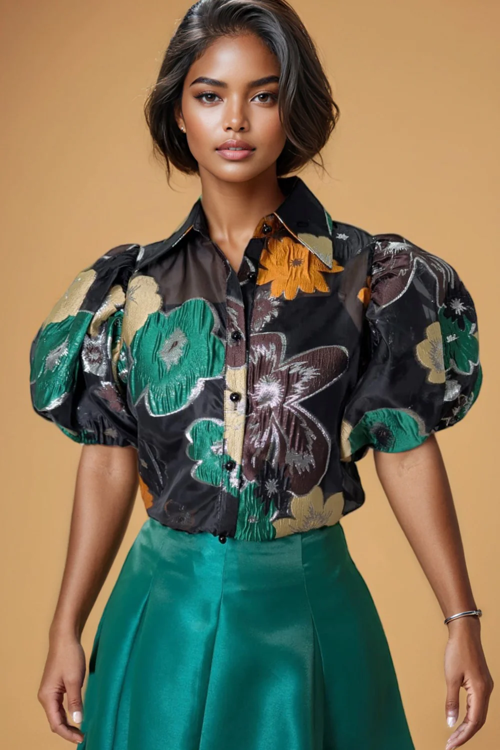 NANA PUFF SLEEVE FLOWER TOP – Madame Butterfly Too